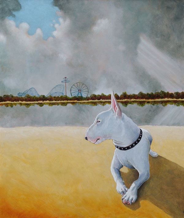 Landscape with Bull Terrier, Dog Portraits, 2013 _ Timothy Vermeulen
